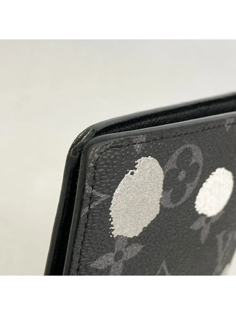 Louis Vuitton Wallet Monogram Eclipse Yayoi Kusama Portefeuille Brazza Black